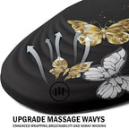 Ergonomic Memory Foam Mouse Pad with Wrist Rest Support, Non-Slip PU Base and Wireless Capability