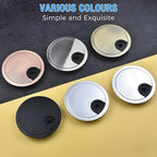 Desk Grommet 2-3/8" (60 mm), Desk Cord Hole Cover, Cable Grommet Metal Zinc Alloy Materilal, Desk Hole Grommet for Office and Home Table Cable, Detachable Cable Cord Organizer (Brushed Silver 1 Pcs)