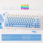 EPOMAKER x Aula F75 Gasket Mechanical Keyboard, 75% Wireless Hot Swappable Gaming Keyboard with Five-Layer Padding&Knob, Bluetooth/2.4GHz/USB-C, RGB (Blue Gradient, LEOBOG Reaper Switch)