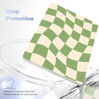 Case for MacBook Pro 13 inch with/Without Touch Bar (2016-2022, M2 A2338 M1 A2289 A2251 A2159 A1989 A1706 A1708), Hard Shell + Keyboard Cover + Dust Plug, Green Checkered