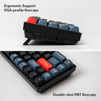 Keychron K6 Pro Wireless Custom Mechanical Keyboard, QMK/Launcher Programmable Macro, Hot-Swappable Keychron K Pro Red Switch Keyboard, 65% Layout White Backlit Office Keyboard for Mac Windows Linux