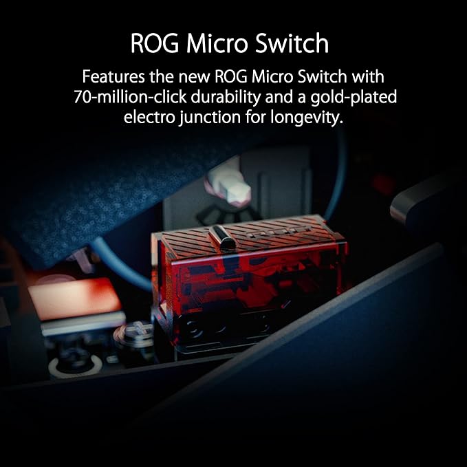 ASUS ROG Spatha X Wireless Gaming Mouse (Magnetic Charging Stand, 12 Programmable Buttons, 19,000 DPI, Push-fit Hot Swap Switch Sockets, ROG Micro Switches&Paracord and Aura RGB lighting),Black