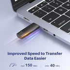 128GB USB C Flash Drive Dual USB 3.1 Flash Drive Type C + USB A Portable Type-C Flash Drive 2-in-1 USB-C Thumb Drive for Smartphone Tablet Computer Mac iPhone 15 Black