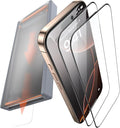 3 Pack for iPhone 15 Tempered Glass Screen Protector, Dust Free CABIN, Auto Positioning, Bubble Free, High Definition, Easy Installation,9H+ Hardness