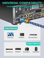 EMK Digital Optical Audio Cable Fiber Optical Toslink Cable SPDIF Audio Cable Male to Male Cord for Home Theater, Sound Bar, TV, PS4, Xbox, PlayStation & More (6Feet/1.8M)