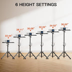 AMADA Projector Stand, Laptop Stand with Adjustable Height 22 to 36 inch, Heavy Duty Projector Mount as DJ Racks, Portable Projector Tripod Stand, Tall Floor Stand for Office, Home, Stage or Studio