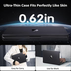 MOSISO Compatible with MacBook Pro 16 inch Case 2025 2024 2023 2022 2021 M4 M3 M2 M1 A3403 A3186 A2991 A2780 A2485, Natural Original Color Hard Case&Keyboard Cover&Screen Film&Type C,Space Black Clear