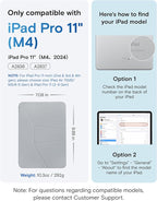 MOFT Dynamic Folio Case for iPad Pro 11 Inch 2024 5th Gen(M4), Silm Magnetic Stand Case with 20+ Viewing Angles, Auto Wake/Sleep, Ultra Thin, Cement x Sapphire