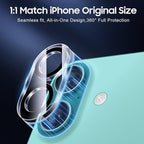 UniqueMe for 3 Pack iPhone 16 / iPhone 16 Plus Camera Lens Protector - [Drop Protection] [Case Friendly] 9H Tempered Glass Camera Cover Screen [Update New Version]