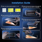 Uyiton Compatible with iPhone 16 Pro Screen Protector (Anti-Blue Light) - [Easy to Install] Shatterproof Full Coverage [Case Friendly] 9H Tempered Glass Screen Protector for iPhone 16 Pro, 2 Pack