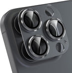 Choiche Compatible for iPhone 16 Pro/iPhone 16 Pro Max Camera Lens Protector, Bling Camera Cover with 9H Tempered Glass Lens Screen Protector Metal Ring Decoration Accessories(Black)