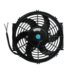 2PCS 10 Inch Universal High Performance Slim Fan Push Pull Electric Radiator Cooling Fan 12V 80W Mount Kit Black