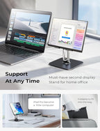 LISEN for iPad Stand Holder Adjustable Tablet Stand for Desk, 2025 for iPad Accessories Rotating Display Stand PC Office Accessories for Desk Women Kindle Table Mount/PS/Switch iPhone 12.9"-4.7"