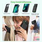 13800mAh High Capacity Battery Case for iPhone 14, for iPhone 13, 13 Pro (6.1 inch), 2025 Upgraded Battery Pack Rechargeable Charger External Charging Case w/Tempered Glass Screen Protector Black