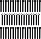 Self-Gripping Cable Ties by Wrap-It Storage, Black, 5 Inch Straps (50-pack) – Reusable Hook and Loop Cord Organizer Cable Ties for Cord Management and Desk or Office Organization