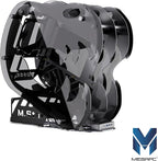 MegaPC Upgraded Open-Frame Mid-Tower Micro-ATX/Mini-ITX Gaming PC Case, Tempered Glass Side Panel, Pre-Installed ARGB PWM Fan, with USB3.0, USB-C, 240mm Radiator Support (Black)
