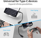 USB C to USB Adapter 2 Pack: 10Gbps USB Female to USB-C Male OTG Cable Thunderbolt 3 Converter, Compatible with iPhone16/15 Pro Max, MacBook Pro Air, Galaxy S25/24 (0.59ft, Black)