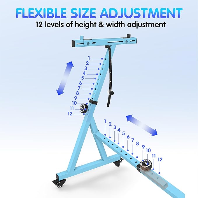 Universal Keyboard Stand, Z-style Heavy-Duty Piano Stand, Adjustable and Portable Piano Keyboard Stand for 61 and 88 Keys, Blue