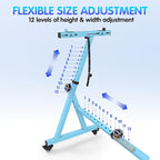 Universal Keyboard Stand, Z-style Heavy-Duty Piano Stand, Adjustable and Portable Piano Keyboard Stand for 61 and 88 Keys, Blue