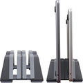 Adjustable Dual Vertical Laptop Stand - Supports 2 Devices Holder, Fit for All Laptops(10-30mm Thickness) - Fashion Design, Adjustable Width, Anti-Slip & Scratch-Resistant, Patented Design