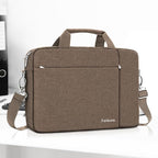 Ferkurn Laptop Bag Case for Women Men Computer Bag Compatible with HP Envy Pavilion Omen/LG Gram/MSI/Dell Inspiron XPS/Lenovo/Acer, Shoulder Strap Carrying Messenger Briefcase, Brown, 15.6 16 Inch