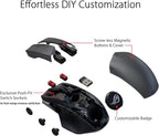 ASUS ROG Chakram X Origin Gaming Mouse, Tri-Mode connectivity (2.4GHz RF, Bluetooth, Wired), 36000 DPI Sensor, 11 programmable Buttons, Detachable Joystick, Paracord Cable, Black