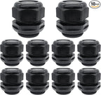Cable Glands-PENGLIN 1-1/2" NPT Nylon Cable Connector, Strain Relief Cord Connector, IP68 Waterproof Adjustable Locknut(1-1/2 Inch (10-Pack))