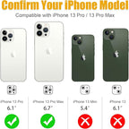AGVEE 3+3 6 Pack for iPhone 13 Pro 6.1" / 13 Pro Max 6.7" Camera Lens Cover Protector, Bling Diamond & Bling Glitter Metal Ring 9H Tempered HD Glass Camera Cover Protector Film, Bling-Pink