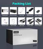 ORGBRO Bluetooth Thermal Shipping Label Printer, Z1-Plus Wireless 4X6 Shipping Label Printer for Small Business Office or Home Support iPhone Android Windows macOS Chrome Amazon Ebay Shopify USPS