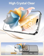 NIMASO for iPhone 16/15 Plus Screen Protector, 3 Pack Tempered Glass Screen Protector for iPhone 16 Plus, Automatic Dust Removal, Instant Installation,HD Clear, 9H Hardness Shockproof (6.7 inches)