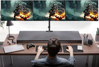 Pholiten Triple Monitor Desk Mount,Triple Gas Spring Monitor Arm for 17-32 inch LCD Computer Screens,Holds up to 22lb,Swivel, Tilt, Rotation, Clamp & Grommet Kit