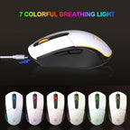 Snpurdiri 60% Wireless Gaming Keyboard and Mouse Combo,Orange Backlit Rechargeable 2000mAh Battery,Mini Mechanical Feel Anti-ghosting Keyboard + Popular RGB Mice for Gaming, Office(Black-White)