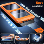 TOCOL for iPhone 13 mini Screen Protector 9H Hardness Military Grade Shatterproof HD Tempered Glass Full Coverage Easy Installation Case Friendly 2 Pack