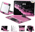 Transparent Case with Keyboard for iPad 11th Gen 11 Inch.(A16, 2025) & 2022 iPad 10th Gen 10.9 Inch,7-Color Backlit,Wireless Keyboard, 360°Rotating,with trackpad,Pencil Holder,with Shortcuts,pink
