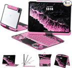 Transparent Case with Keyboard for iPad 11th Gen 11 Inch.(A16, 2025) & 2022 iPad 10th Gen 10.9 Inch,7-Color Backlit,Wireless Keyboard, 360°Rotating,with trackpad,Pencil Holder,with Shortcuts,pink