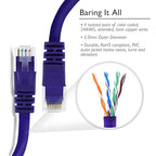 GearIT 24-Pack, Cat5e Ethernet Patch Cable 3 Feet - Snagless RJ45 Computer LAN Network Cord, Purple - Compatible with 24 48 Port Switch POE Rackmount 24port Gigabit