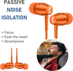 LUDOS OMNITONE USB C Headphones for iPhone 16 15 Pro Max Plus iPad Pro, 5 Years Warranty, USB-C Earbuds for Samsung Galaxy S24 S23 S22 S21 S20 A55 A54 A53, USB Type C Earphones - Orange