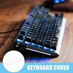 DOITOOL Clear Acrylic Keyboard Cover Protector -Cat, Desktop Keyboard Protector Mechanical Keyboard Cover Computer Keyboard Accessories (18.6 x 5.9X 1.8inch)