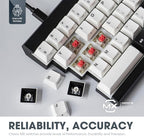 MD600 V3 RGB ORCA TKL Ergonomic Mechanical Keyboard, Cherry MX, Split Layout, PBT DoubleShot Keycap, Windows OS Compatible (Silent Red)