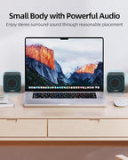 Computer Speakers with Colorful RGB Lights, USB Powered 3.5mm Aux- in Mini PC Speakers, Small Computer Speakers USB Powered 3.5mm Aux Speaker for PC,Laptop,Tablet,Phone