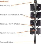 iBOLT TabDock Point of Purchase Wall Mount - with 4 Tablet Holders Perfect for Multiple delivery Applications (DoorDash, Uber eats, Postmates, etc.) Fits 7 to 10 inch Tablets