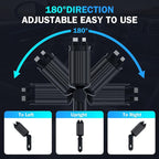Car Charger with Starlight, 66W USB C Fast Car Chargers Adapter, 4 in 1 Retractable Car Charger with 2 USB Ports for iPhone16/15/14/13/12/11 and for Android (Black)