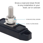 Recoil S1P-516 Busbar Single 5/16” Studs Power Distribution Block Bus Bar with Ring Terminals Pair