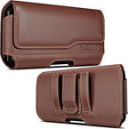 DeBin Holster for iPhone 17 17 Pro 16 Pro 16e 15 15Pro 14 13 12 11 Xs 10 X XR – Cell Phone Belt Holder Case with Clip for Men Women Pouch (Fits Protective Cover on) Brown