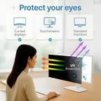 VINTEZ 23.8 Inch 16:9 Privacy Screen for Computer Monitor and Laptop - Anti Glare Protector Film Blue Light Filter Eye Protection - Computer Screen Privacy Shield, [1 Pack]