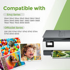 62XL Ink Cartridges Black and Color Replacement for HP 62 XL Hp62XL Cartridge for Envy 5660 7640 7645 5540 5549 OfficeJet 5745 5740 5741 8040 (2 Pack)