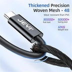 JEYI Thunderbolt 5 Cable 1m/3.3ft 80Gbps,120Gbps Bandwidth 16K/Dual8K,Multi-Screen Display,240W Fast Charging TB5,USB4/3/2,for iPhone 15/16,MacBook Pro/MacBook Air M3/iMac,Dell XPS 13/15(5-Certified)