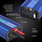 Power Inverter 2000w DC 12V to AC 120V ETL UL458 Compatible with Lithium Battery for Off-Grid Solar Car RV Truck Boat with LCD Display Remote Control 2 AC Outlets Dual 2.4A USB Ports by VOLTWORKS
