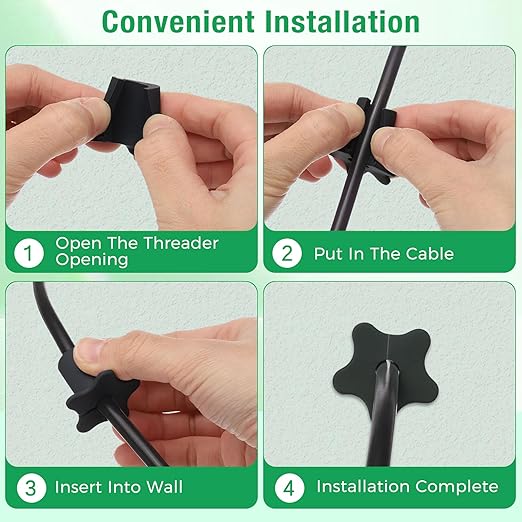 4pc Starlink Cable Grommet 5/8" Silicone Waterproof Wall Hole Pass Through Split Cable Bushings for TV Wire Ethernet Cord, Starlink Cable Routing Kit Accessories, 27.6mm/1.09" Ht, White