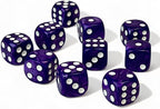 Luck Lab 10 Piece D6 Dice Pack - Acrylic Dice for RPG MTG DND Dice Table Games and Board Games (Purple Pearl)
